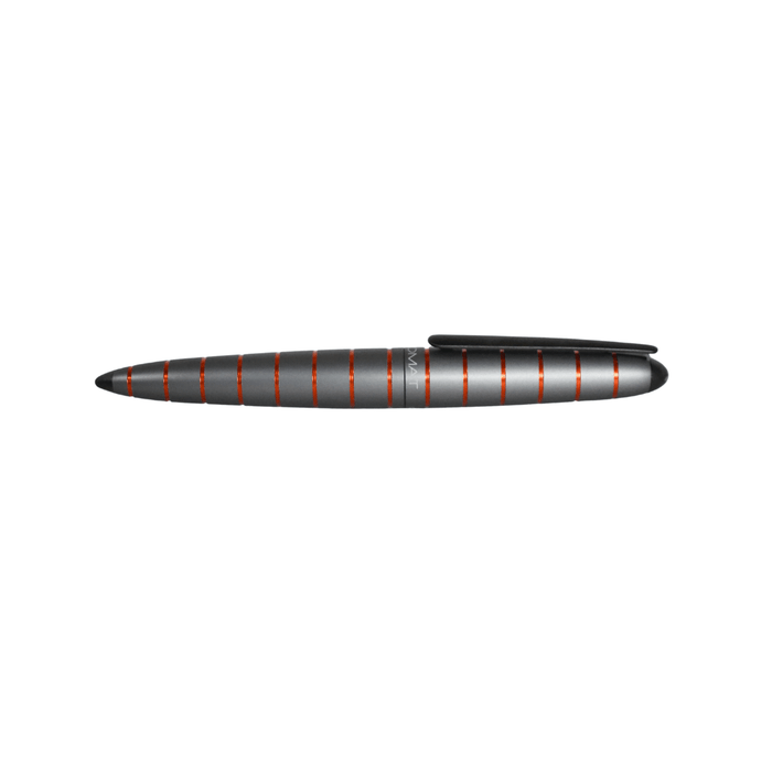 Diplomat Elox fountain pen in grey and orange with an extra-fine nib, showcasing its sleek design and elegant finish.