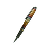 Diplomat Aero Fountain Pen in Flame color, featuring a sleek design and gold accents, displayed on a white background.