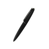 Black Diplomat Aero fountain pen with sleek design and gold accents, showcased on a neutral background.