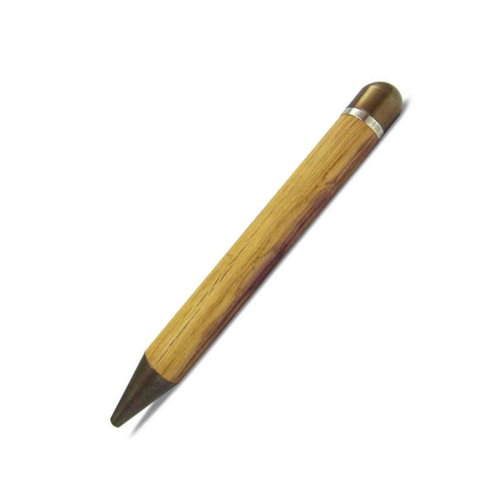 e+m Germany Sommelier Limited Edition Barrique Oak Barrel ballpoint pen set on a white background.