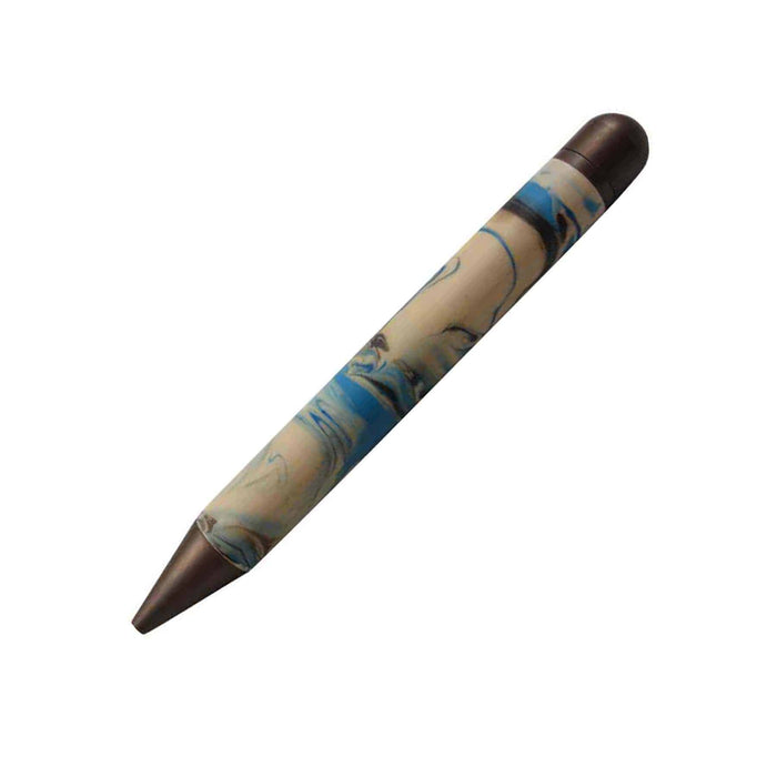 e+m Germany marbled Mocca ballpoint and pencil set, featuring a sleek design with marbled brown and beige tones.