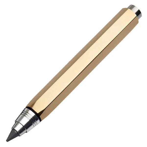 e+m Germany Art Pencil 5.5mm clutch mechanical pencil with brass body, featuring a sleek and precise design for artists and sketching.