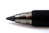 e+m Germany Grip Nature 5.5mm clutch mechanical pencil in black and chrome with textured grip for easy drawing and writing.