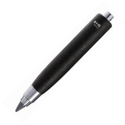 e+m Germany Workman 5.5mm mechanical clutch pencil with metal grip and eraser, designed for precise drawing and writing.