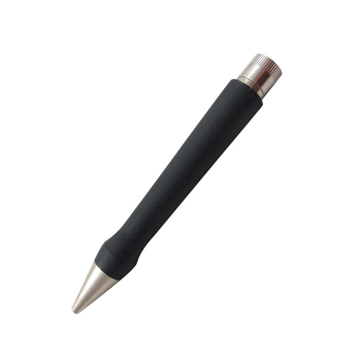 Black e+m Germany Arrow ballpoint pen with sleek design and branded logo, ideal for writing and professional use.