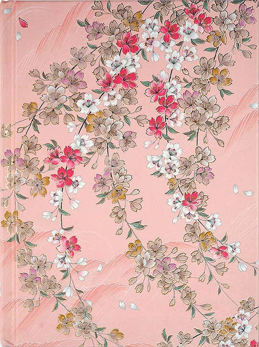 Cherry Blossoms journal by Peter Pauper Press featuring a floral cover design with pink cherry blossoms and elegant binding.