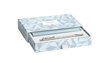 Caran D'Ache Ecridor Alpine Frost and Polar Blue leather case with two elegant ballpoint pens, detailed close-up.