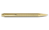Caran D'Ache Gilded Ecridor Chevron ballpoint pen with gold accents, featuring a sleek chevron design and polished metal finish.