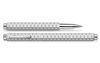 Caran D'Ache Palladium-Coated ECRIDOR™ Avenue rollerball pen with detailed close-up of the elegant design and silver finish.