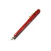 Matthieu Faivet Mémento Rouge fountain pen with Jowo steel gold-finished nib, showcasing its elegant design and vibrant red color.
