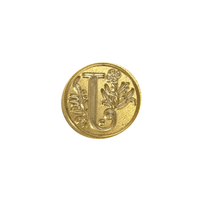 Florentine Wax Seal Letters in a vintage style with intricate design, perfect for sealing documents and adding elegance.