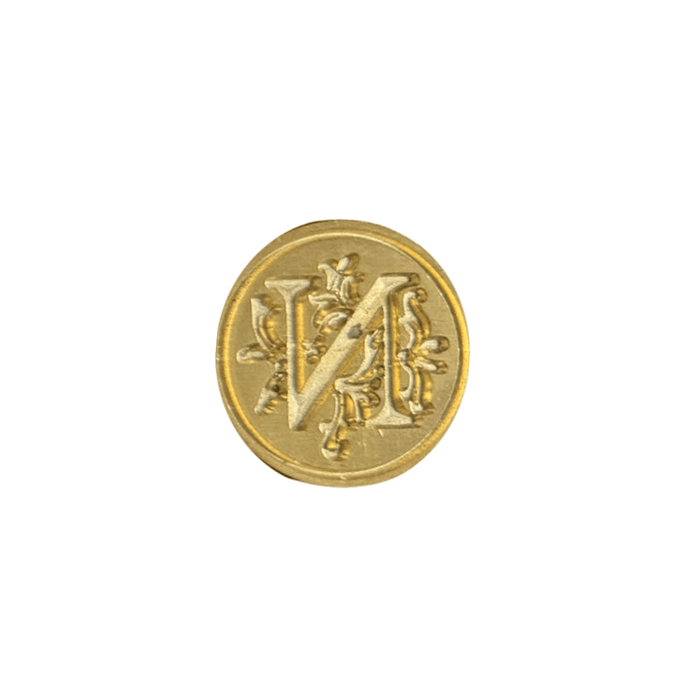 Florentine wax seal letters with intricate design, featuring a wax seal stamp and matching letter sheets for sealing and correspondence.