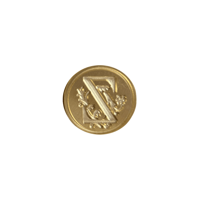 Close-up of Florentine Wax Seal Letters showing elegant wax seal with intricate design on parchment paper.