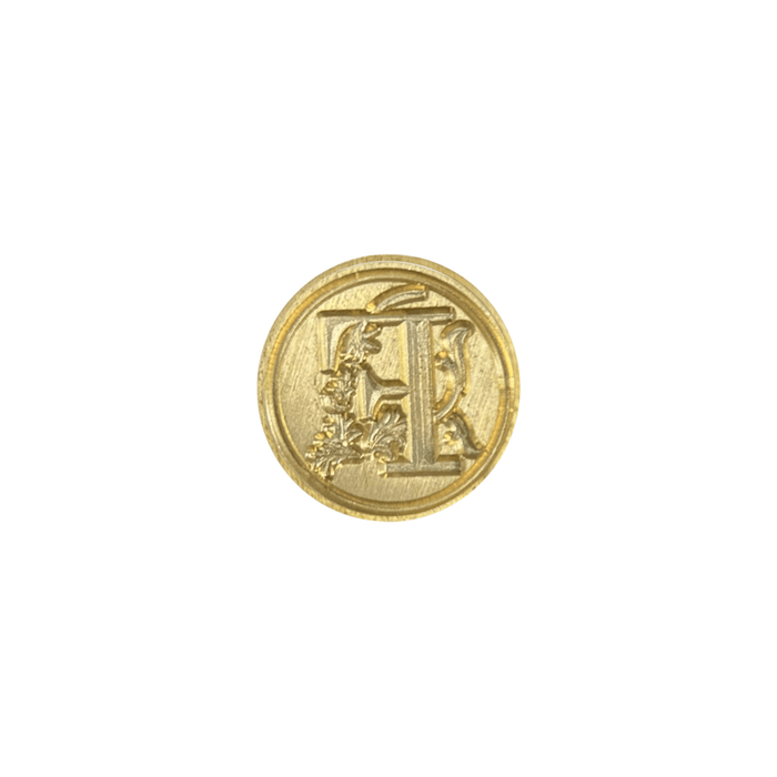 Florentine Wax Seal Letters with ornate floral design, featuring a classic wax seal stamp on a white background
