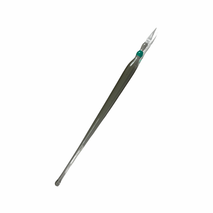 No Solo Vetro glass dipping pens with round tips, showcasing their clear, smooth glass design for detailed artistic writing or drawing.