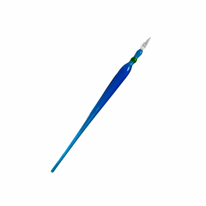 No Solo Vetro glass dipping pens with round tips, transparent glass design, perfect for calligraphy and artistic ink work