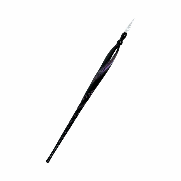 No Solo Vetro glass dipping pens with dicroico glass tips, showcasing colorful, artistic design and intricate craftsmanship.