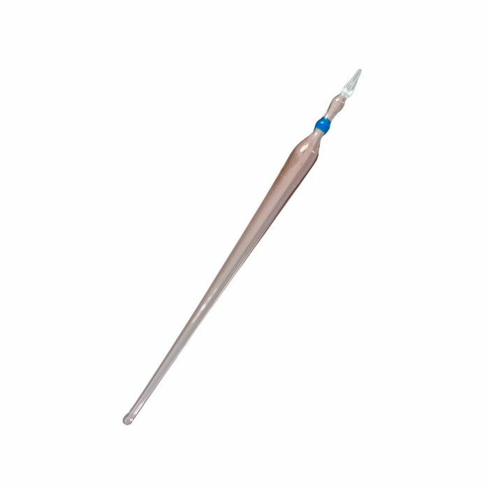No Solo Vetro glass dipping pen with a triangular shape, featuring a clear glass design ideal for artistic calligraphy and drawing.