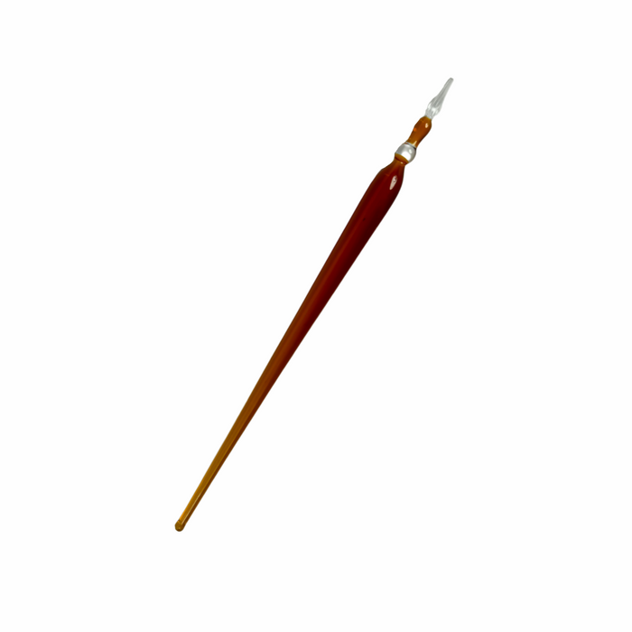 No Solo Vetro glass dipping pens with triangle-shaped glass bodies, ideal for artistic writing and creative glass work.