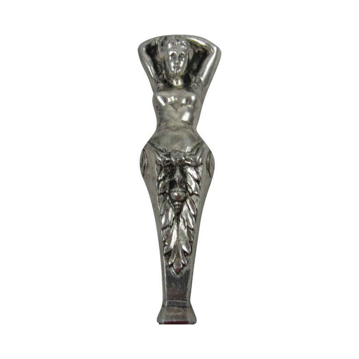 Le Potier D'Étain Goddess wax seal handle with intricate goddess design, made of metal for sealing wax applications.