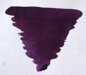 Bottle of Diamine grape fountain pen ink with a rich purple color and elegant label design.