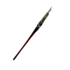 Bortoletti glass dipping pen with silver accents, featuring a clear green glass body and fine tip for detailed ink work.
