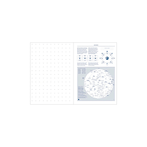 Large navy journal from Grid & Guides by Princeton Architectural Press, featuring a grid-lined cover and sturdy binding.