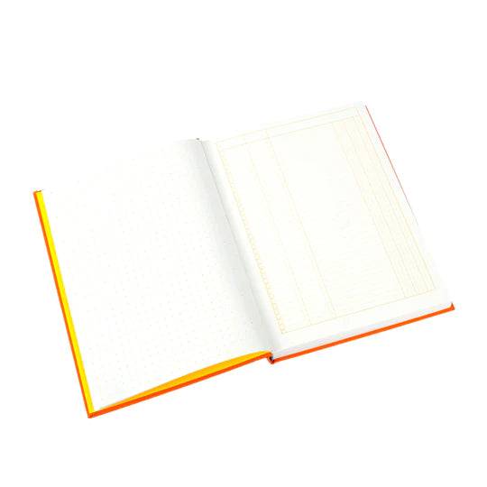 Large orange Grid & Guides journal by Princeton Architectural Press featuring a grid and guide layout for creative notes and sketches.
