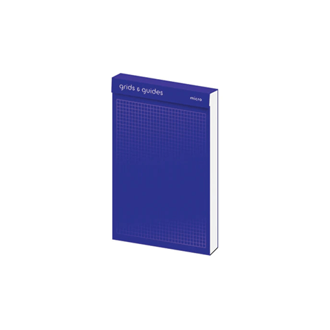 Blue Princeton Architectural Press Grid & Guides Micro Journal with grid pages and guide markings for precise note-taking.