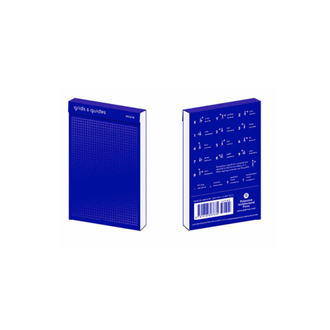 Blue Princeton Architectural Press Grid & Guides Micro Journal with grid pages for sketching and note-taking.