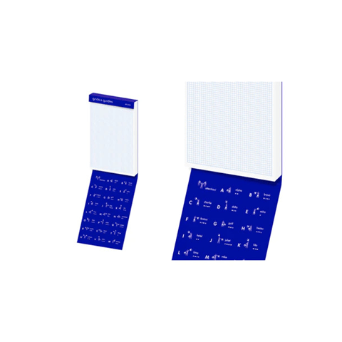 Blue Princeton Architectural Press Grid & Guides Micro journal with grid pages, compact design for note-taking and sketching.