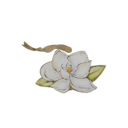 Home Malone Christmas ornament featuring a magnolia flower design, perfect for holiday decorating.