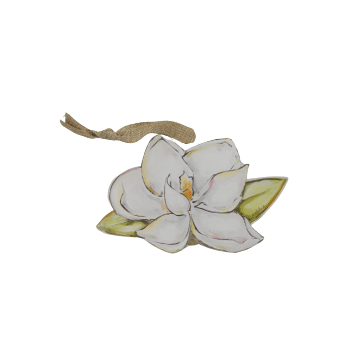 Home Malone Christmas ornament featuring a magnolia flower design, perfect for holiday decorating.