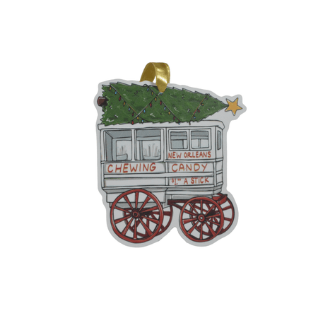Home Malone Christmas ornament featuring a festive magnolia design, perfect for holiday decor and Christmas tree decorating.