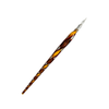 No Solo Vetro glass dipping pen with a ribbon design, showcasing the colorful, smooth glass surface and detailed craftsmanship.