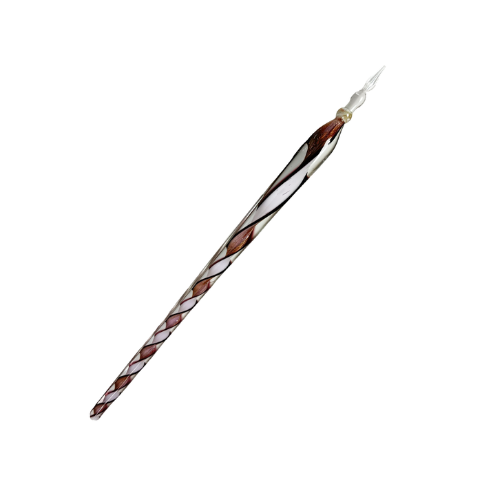No Solo Vetro glass dipping pens with ribbon design, featuring clear glass and elegant craftsmanship for artistic calligraphy.