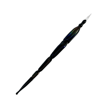 No Solo Vetro glass dipping pen with dicroico design, showcasing colorful glass art and intricate craftsmanship.