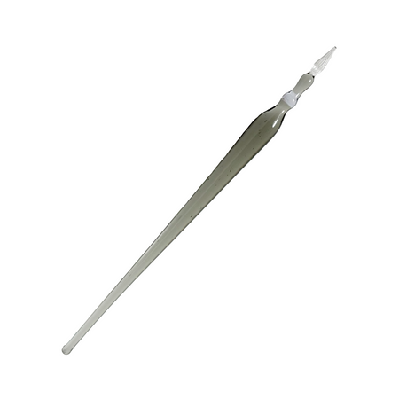 No Solo Vetro glass dipping pen with round tip, clear transparent design for creating glass art and detailed glasswork.