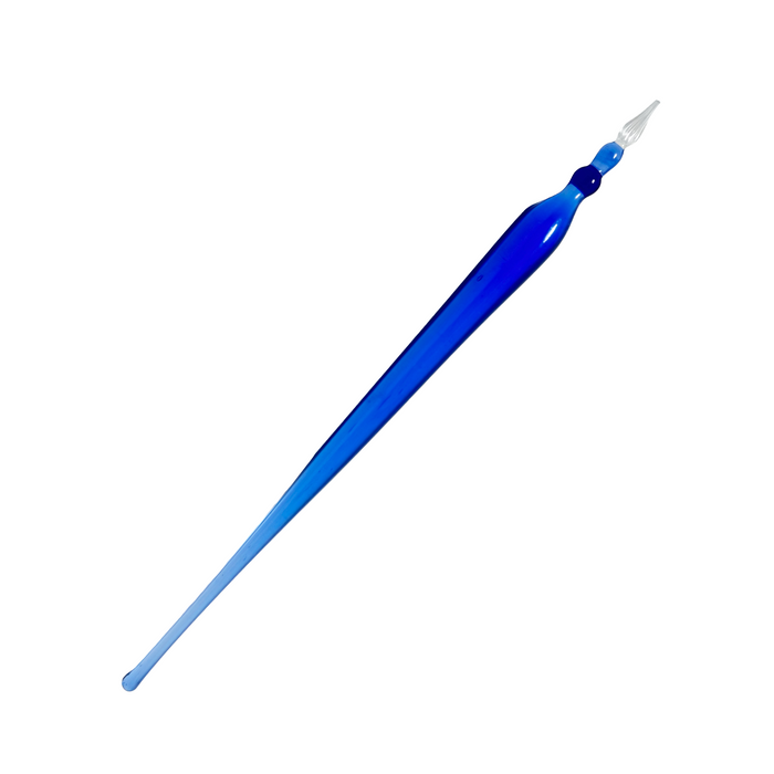 No Solo Vetro glass dipping pen with round tip, clear glass design for artistic writing and detailed ink work.