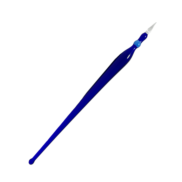 No Solo Vetro glass dipping pen with round tip, featuring clear glass design for artistic writing and creative projects.