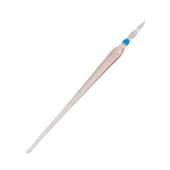 No Solo Vetro glass dipping pen with round tip, featuring a clear, smooth glass design for artistic calligraphy or painting.