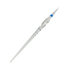 No Solo Vetro glass dipping pen with twisted design, showcasing clear glass craftsmanship and fine nib detail.