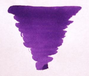 Diamine Imperial Purple fountain pen ink cartridge, international size, showing the vibrant purple ink inside a clear cartridge.