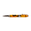 Jean-Pierre Lepine Indigo Classic Murano rollerball pen with yellow and blue filet design, elegant writing instrument.