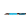 Jean-Pierre Lepine Indigo Classic Murano turquoise fountain pen with gold accents, showcasing smooth design and fine craftsmanship.