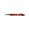 Jean-Pierre Lepine Indigo Classic Murano fountain pen with black and orange resin barrel and gold accents.