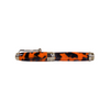 Jean-Pierre Lepine Indigo Classic Murano fountain pen with black and orange resin barrel and gold accents.