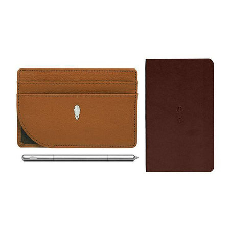 Teal Jac Zagoory Inscribe Wallet with sleek design, showcasing card slots and textured leather exterior.