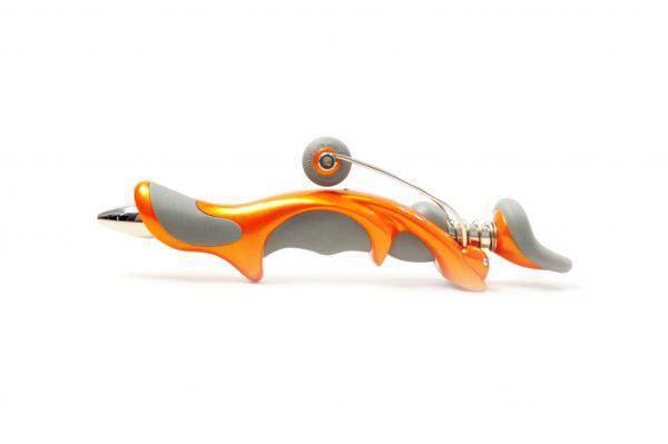 Jean-Pierre Lepine Free Ride orange ballpoint pen with sleek design and metal clip, positioned on a white background