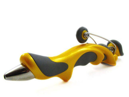 Yellow Jean-Pierre Lepine Free Ride ballpoint pen with sleek design and smooth writing tip.